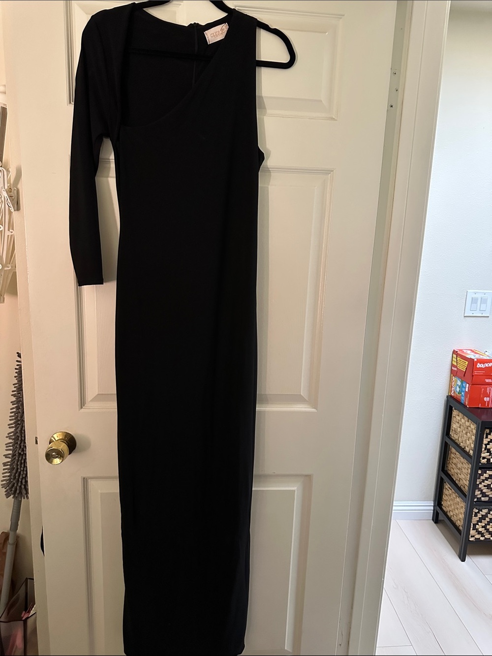 C/MEO Collective Black One-Shoulder Maxi Dress